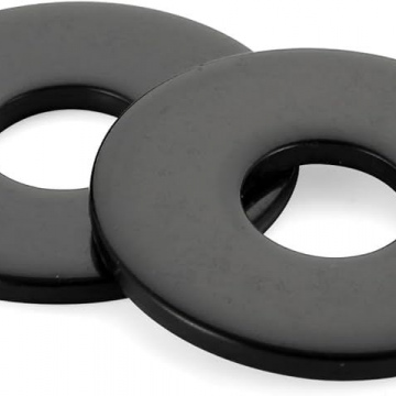 Arandela Plana Negra 3/8" Bls.10 Unds