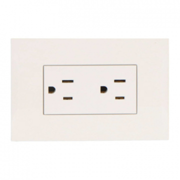 Toma Doble Marfil 15A 127V AF2228EM/Bticino